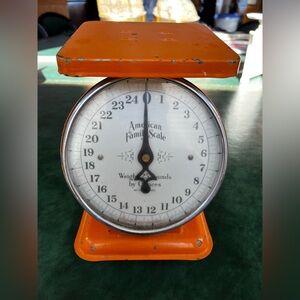 Vintage Antique Orange American Family Scale